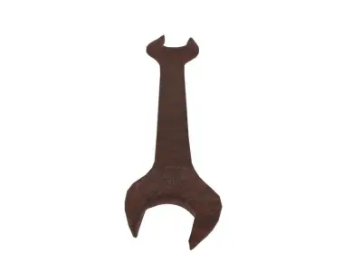 Wrench rusted Free low-poly 3D model