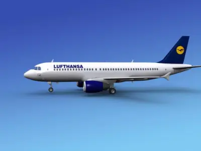 Airbus A320 Lufthansa 3D model