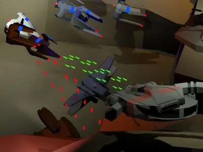 Low Poly Ships  Low-poly 3D model