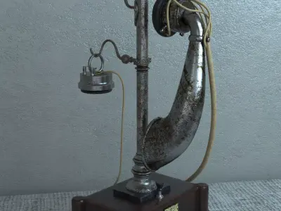 Antique phone 3D model