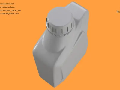 1L Canister High Quality 3D Model  3D model