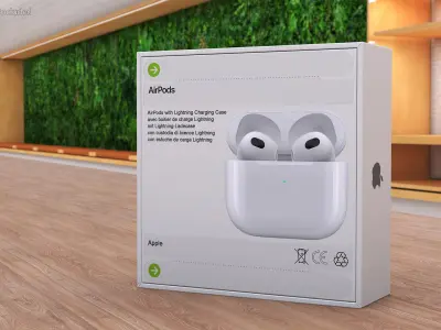 Box AirPods 3D model
