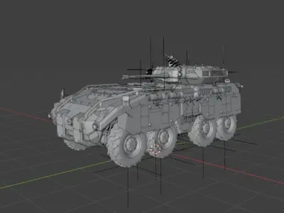 Armoured infantry tank Low-poly 3D model