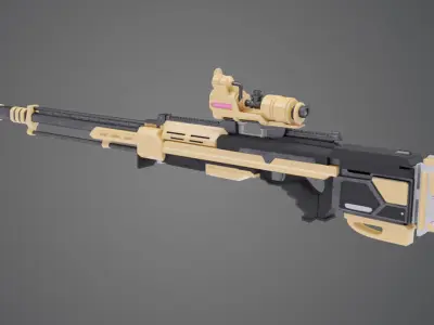 Sniper Rifle 3D model shop