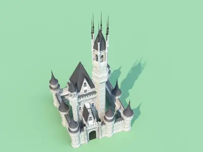 Medieval castle 3D model shop