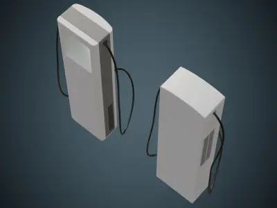 Electric Car Charger 1A Low-poly 3D model