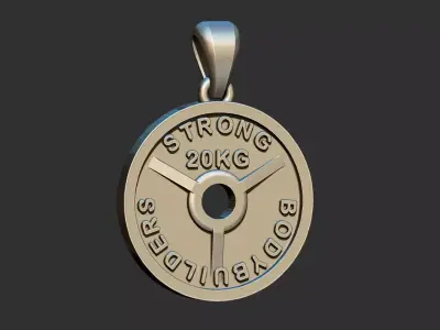 Weight Plate Pendant - Pingente Anilha 3D print model