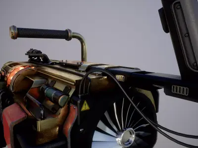 Gold Minigun 3D model