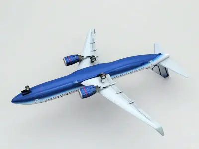 Boeing 737-800 NG Airliner - United Airlines Low-poly 3D model