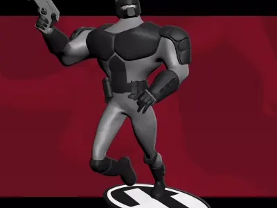 Batman Savage Time NOIR statue 3D print model