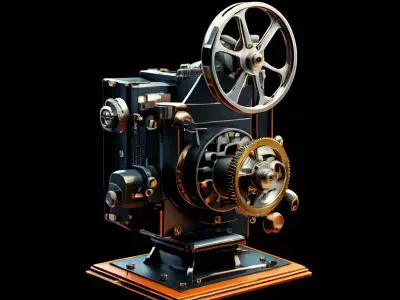 Vintage Film Projector 3D Model Low-poly 3D model