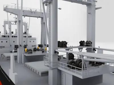 Cargo Ship Solon Turman Vessel 1961 3D model