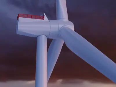 Modern Wind Turbine 3D model