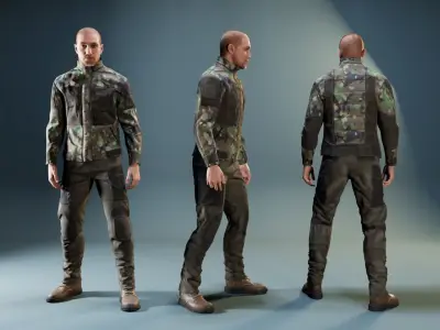 Tactical Clothes for MetaHuman - Game Ready Clothing - Rigged Low-poly 3D model