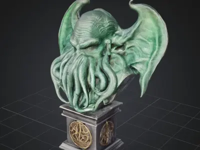 Cuthulu Bust 3D print model