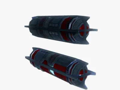 Cargo 1 sci-fi low poly Low-poly 3D model
