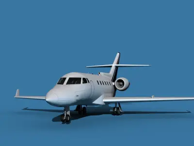 Hawker Siddley 800SR V08 3D model
