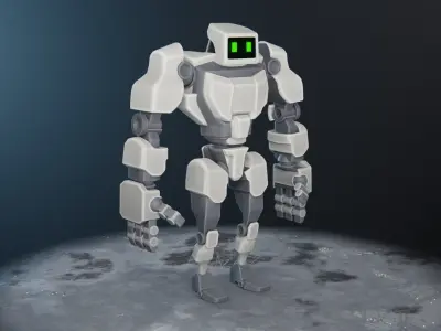 Stylized Robot Free low-poly 3D model