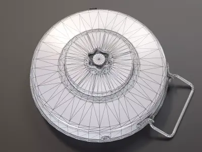 Tellermine 42 Anti-Tank Mine Low-poly 3D model