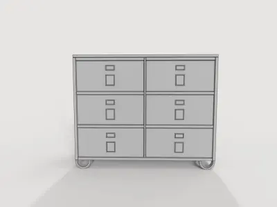 Chests of Drawers Industrial 3D model