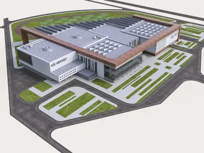 Sports Complex 02  Low-poly 3D model