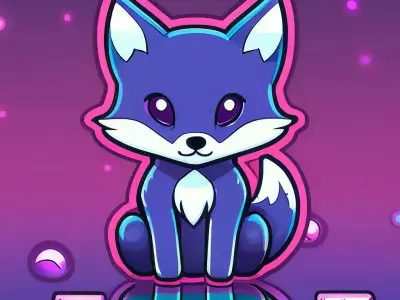 3D fox Low-poly 3D model