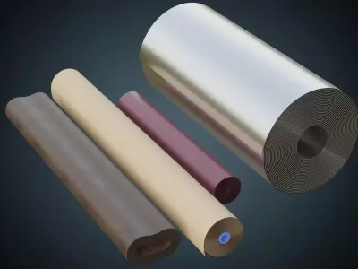 Leather And Steel Rolls 1 Basic Low-poly 3D model