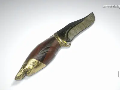 shark knife 3D model purchase