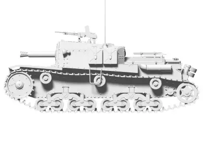 SemoventeM40 tank 3D model