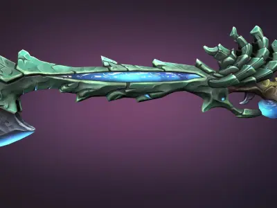 Undead musket Low-poly 3D model