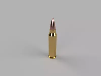 308 gun cartridge Low-poly 3D model