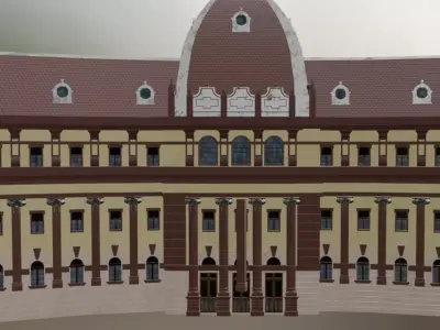Brasov Prefecture - Historic Government Landmark 3D model