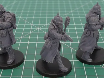 Panzer Gothic Krieg Command Squad 3D Print Miniatures 3D print model