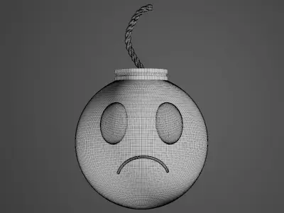 Cartoon Bomb Free low-poly 3D model
