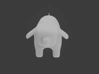 Base Mesh - Stylized Pig Low-poly 3D model