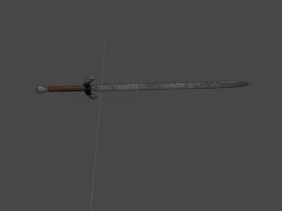 Medieval Sword  Free low-poly 3D model buy