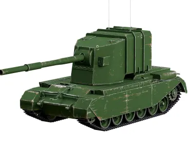 FV 4005 stage 2 Low-poly 3D model