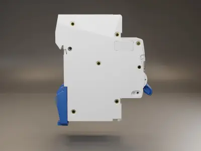 Electrical part 2pole Miniature Circuit Breaker 3D model
