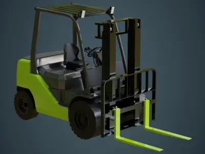 Forklift 1 Untextured 3D model