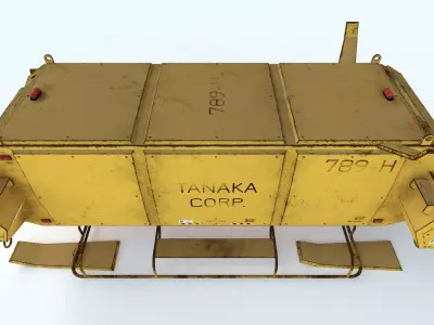 futuristic transport spacecraft 3D model