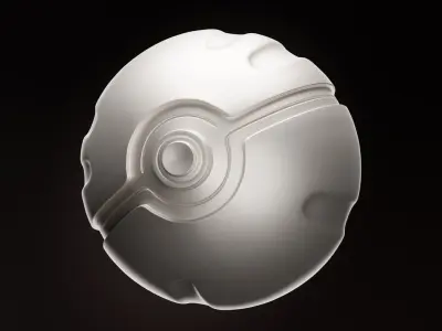 Pokeball Low-poly 3D model purchase