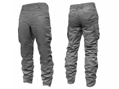 Military Tactical Cargo Pants - High Poly 3D model