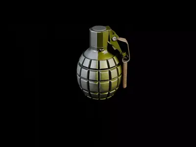 Realistic Military Hand Grenade 3D Model  3D model