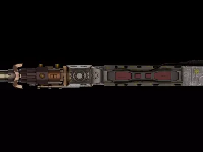 Futuristic Tactical Rifle 3D Model  Low-poly 3D model