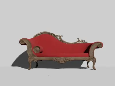Baroque Term Furniture Set 3D model