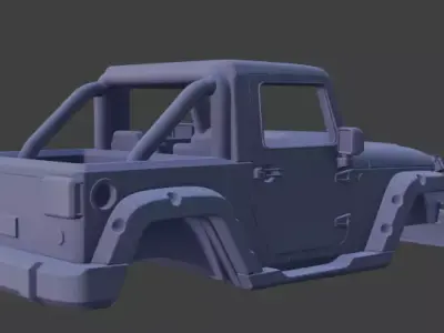 Jeep upper body part No Tyres 3D model