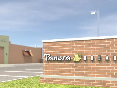 Retail-025 Panera Bread With Site 3D model
