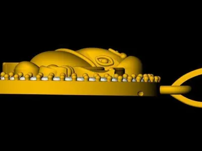 Round Ganesh Pendant - 0056 3D print model