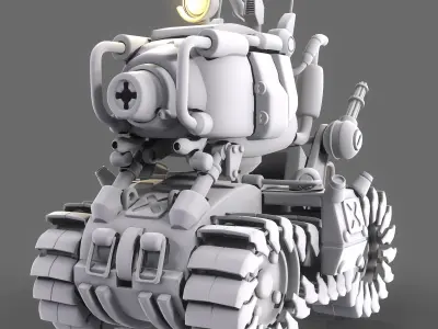 Tank 3d modeling  texturing Low-poly 3D model