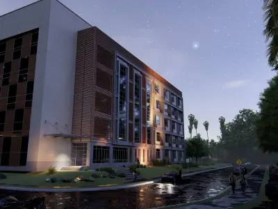 Residental Building 02 3D model